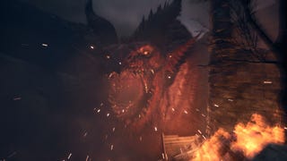 A dragon having a shout in Dragon's Dogma 2.